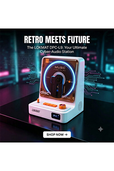 LOKMAT Portable CD player, Bluetooth 5.3, home CD player, with HiFi speakers,...