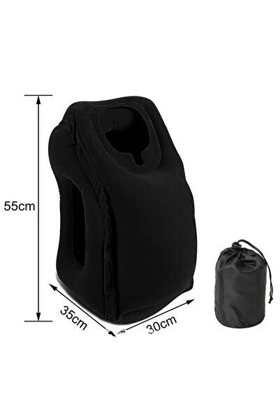 Choice1 Blck Inflatable Travel Pillow Office Nap Pillow Airplane Flight Outdo...