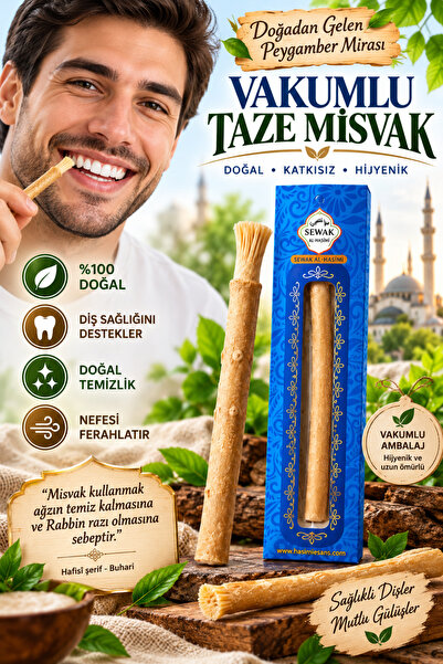 sewak al-haşimi Doğal Vakumlu Taze Misvak Ağız ve Diş Temizliği İçin Geleneks...