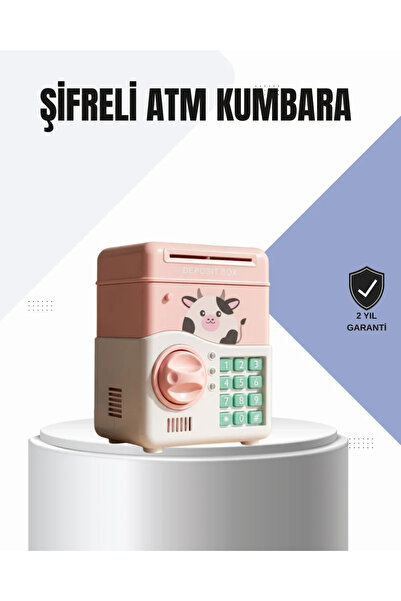 SS HOME CONCEPT Pink Electronic Password Automatic Money Withdrawal Atm Piggy...
