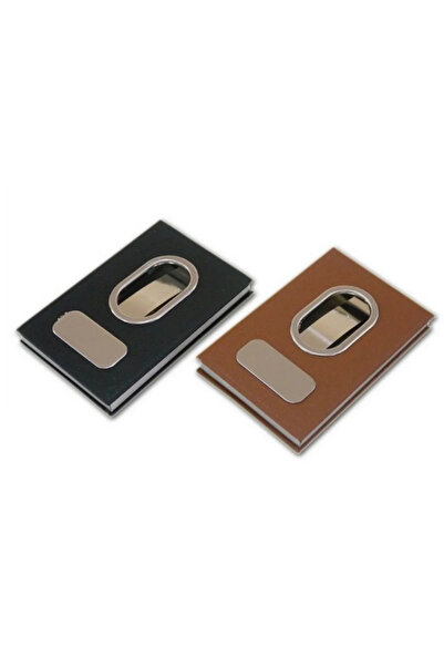 SS HOME CONCEPT Finger sliding business card holder leather mechanism card wa...