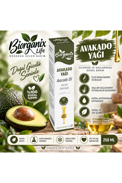 BiorganixLife Avokado Yağı 250 ml