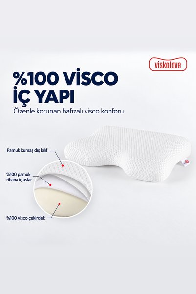 Visko Love Orthopedic Neck Support 100% Visco 54X40X11 cm