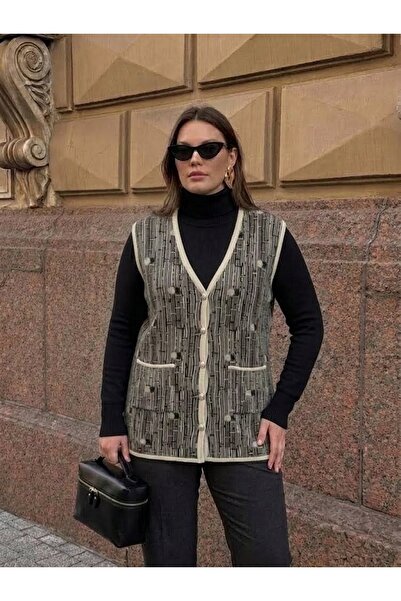 onno style women سترة تريكو كلاسيكية منسوجة من الفولاذ بنمط مميز