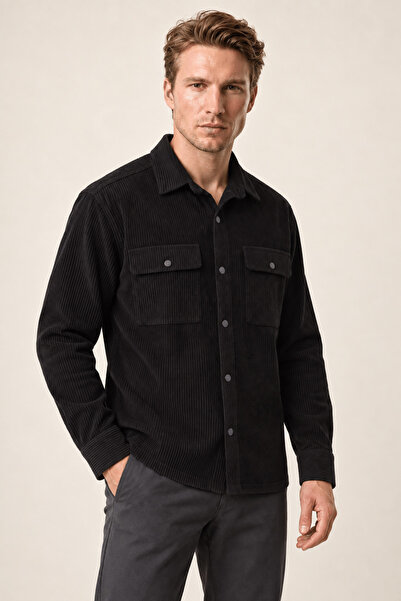 Redline Haven Men's Oversize Thick Velvet Shirt