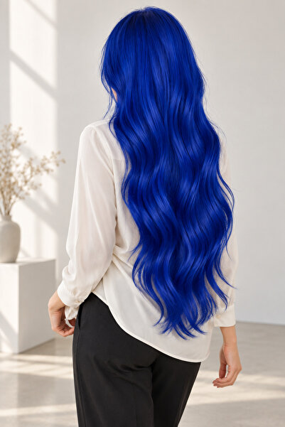 Hairpim 100% İnsan Saçı Rainbow (0.8 Gr) Mavi 50 Adet 70 Cm Yeni Nesil Kaynak...