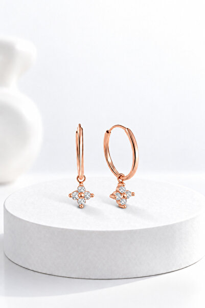 jelux silver Gümüş 925 Ayar  16 mm Yıldız Sallantılı Küpe