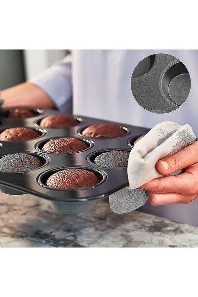 MİMOZA PARK 12'li Muffin Kek Kalıbı, Krema Torbası Ve 100 Adet Renkli Cupcake , Browni ,muffin Kağıdı Kalıbı Set