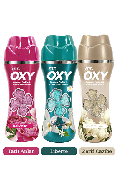 Mr.Oxy Mr. Oxy Çamaşır Parfümü 3’lü Set – Tatlı Anlar, Liberte, Zarif Cazibe