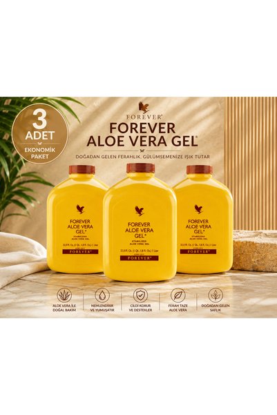 Forever Living Forever Aloe Vera Gel Alovera'lı Içecek 1 Litre-3 Adet