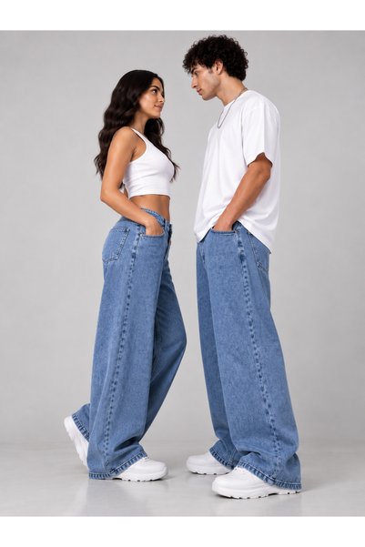 St.Poll Kar Yikama Unisex Baggy Jean Pants