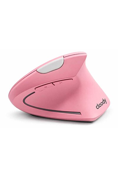 Cloody Şarjlı Pembe Dikey Ergonomik Kablosuz Mouse Fare Wireless 2000 Dpı 6