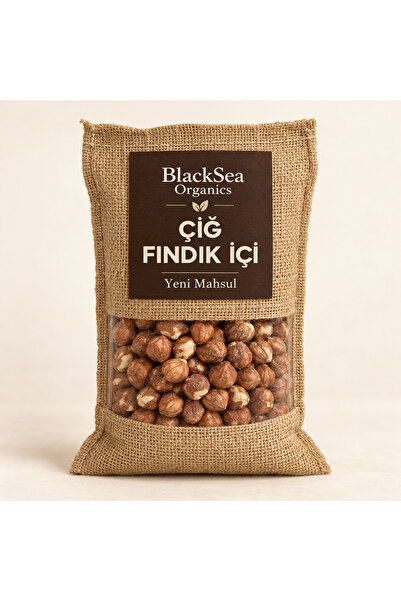 BlackSeaOrganics Çiğ Fındık İçi – Yeni Mahsul, Katkısız Doğal (500 gr)