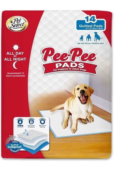 PET SELECT وسادات تدريب للجراء والكلاب، 14 قطعة، مقاس 22 × بوصة |   المواد: ط...