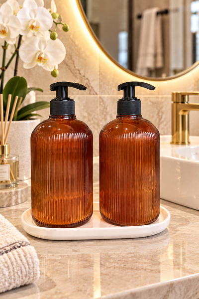 ANGDESİGN 3 Piece Set | |   Marbella Liquid Soap Dispenser 2Nd Generation Sta...