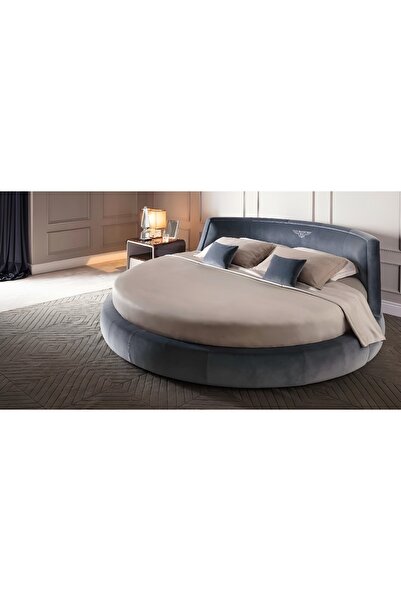 METİNEV Round cotton satin bed sheet duvet cover and pillowcase set
