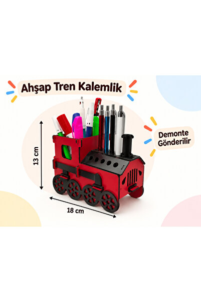 Trendy Toys Wooden Pencil Holder Train