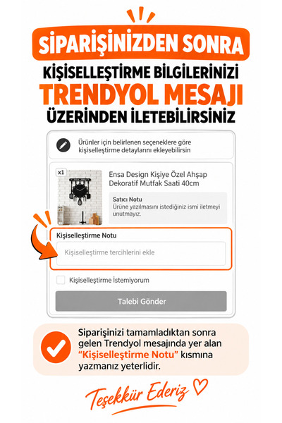 Ensa Design Diş Temalı Diş Hekimi Ahşap Duvar Saati İsme Özel - Dişçi Duvar Saati 40x40 cm