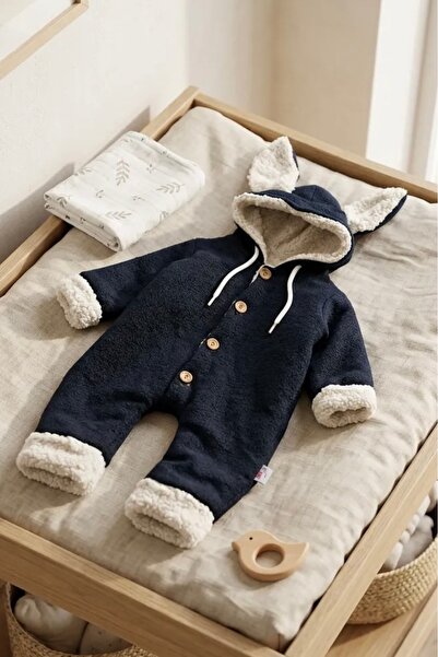 Babymod Tavşan Fiğürlü Düğme İliklemeli Welsoft Astarlı Kız Erkek Bebek Kışlı...