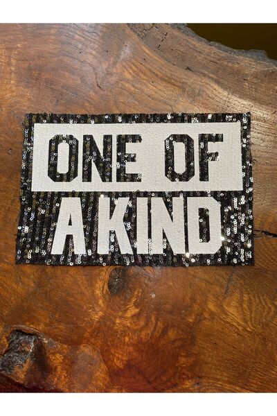Gönülden Tasarım 25X17 cm Iron-On Sequined Lettered Emblem Sewing Applique