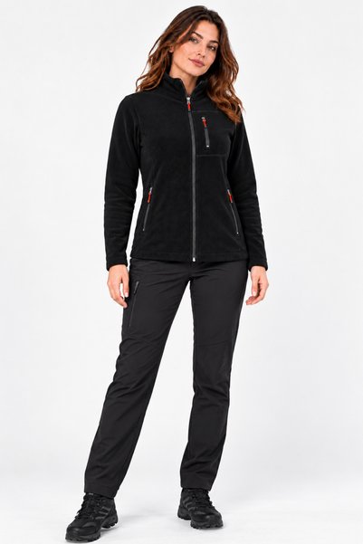 GENIUS STORE Jachetă fleece sport pentru femei Store, cu fermoar integral, pentru exterior, cu 3 buzunare, KDN-PLR17