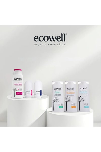 Ecowell Hair Care Shampoo, Organic Content & Vegan Certified, Special for Oily Hair, Salt-Free and Sulfate-Free, 300ml