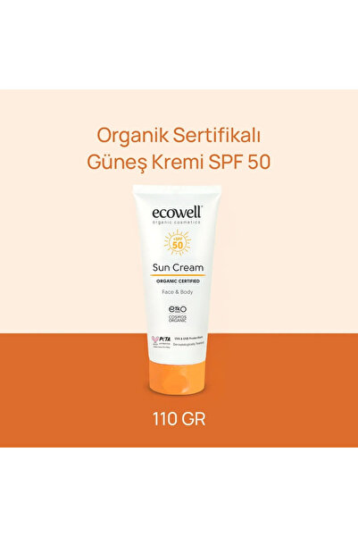 Ecowell Organik Güneş Kremi Spf 50 110 gr