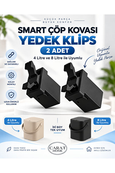 Carat Home Smart Çöp Kovası Yedek Kilit Klipsi 2 Adet