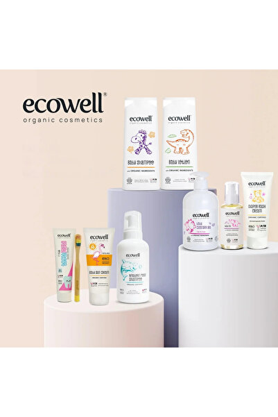 Ecowell Organik İçerikli, Yenidoğan, Bebek Ve Çocuk Şampuanı, Saç Ve Vücut, 300 ml