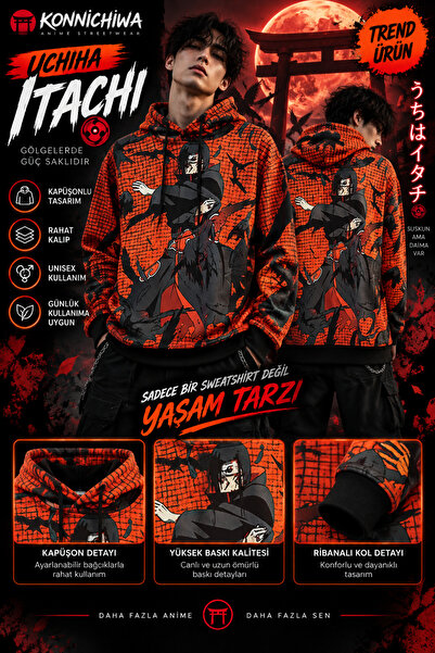 Genel Markalar Naruto Uzumaki Kapüşonlu SWEATSHIRT Lazer Baskı Naruto Hatake ...