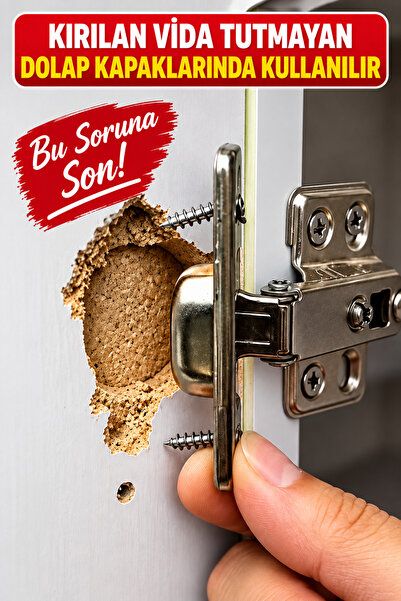 tafce Paslanmaz Çelik Menteşe Onarım Plakası Menteşe Tamir Sacı Dolap Tamir O...
