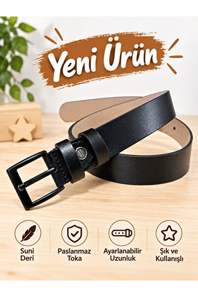 Algitsin O L A Çocuk Kemer Suni Deri Premium Tasarım