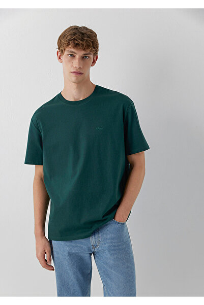 Mavi Mvjns Yeşil Basic Tişört Loose Fit / Bol Rahat Kesim 0613680-85173