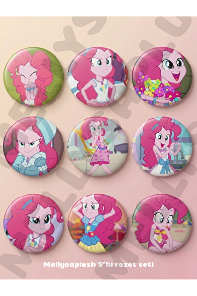 mellysaplush Pinkie Pie My Little Pony Equestria Girls rozet 9 Adet 44mm