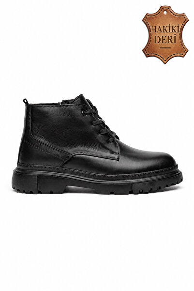 MY GROSS SHOES حذاء رجالي من الجلد الطبيعي خفيف الوزن بنعل EVA مقاوم للبرد وم...