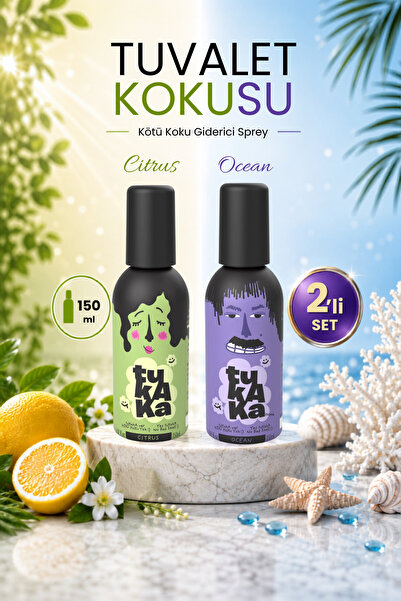 TUKAKA Tuvalet Öncesi Koku Giderici Sprey - Tuvalet Kokusu - 150 ml 2'li Set ...
