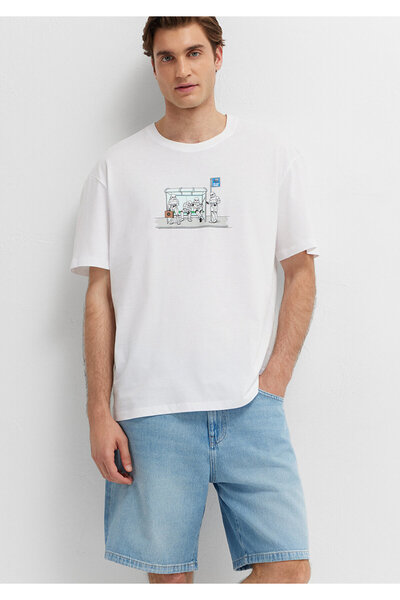 Mavi M0613350 Star Wars Printed White T-Shirt Men's T-Shirt White