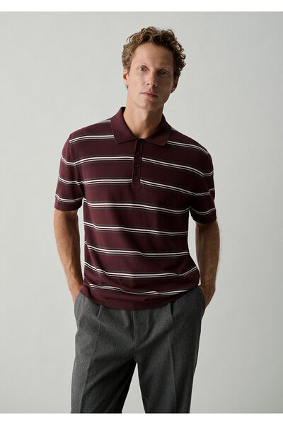 Mavi Striped Brown Knitwear Polo 0710456-70223