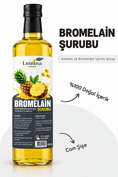 Bromelain Ananas İçeren Detox Şurubu 250 ML | Koenzim Q10 ve L-Karnitin İlaveli |
