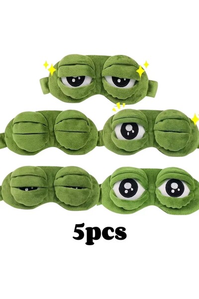 choice2 AS 5PCS 3D Frog Sleep Mask Natural Sleeping Eyeshade Women Men Creati...