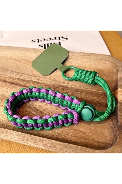Choice Polyester / Nylon Green purple Handwoven Adjustable Mobile Phone Unive...