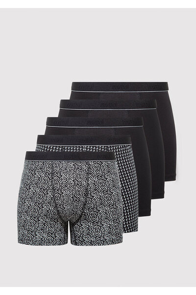 Mavi 5li Siyah Boxer 0912284-900