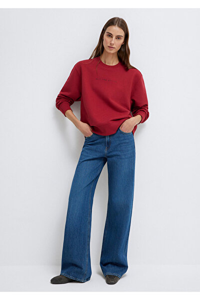 Mavi Denim Baskılı Kırmızı Sweatshirt 1S10525-70424