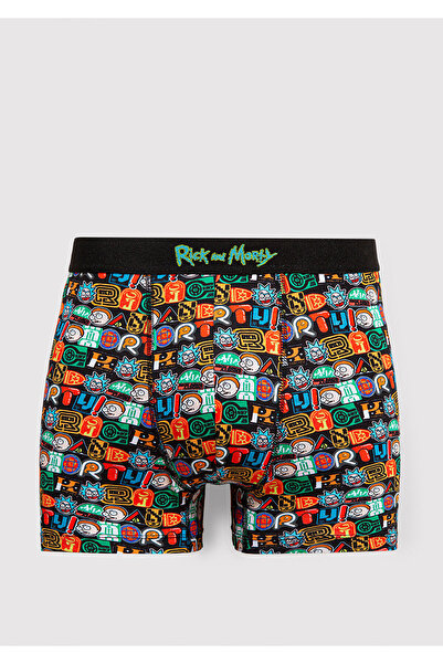 Mavi Rick And Morty Baskılı Renkli Boxer 0911985-34621