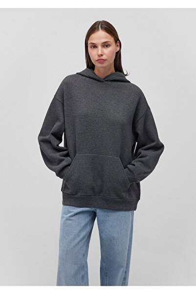 Mavi Kapüşonlu Antrasit Sweatshirt 1S10186-87829
