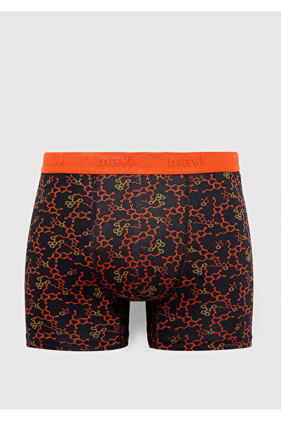 Mavi Baskılı Siyah Boxer 0911636-900