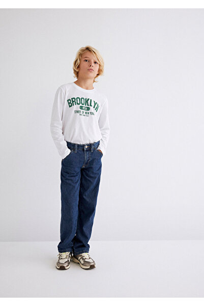 Mavi Brooklyn Baskılı Beyaz Tişört Regular Fit / Normal Kesim 6610223-620