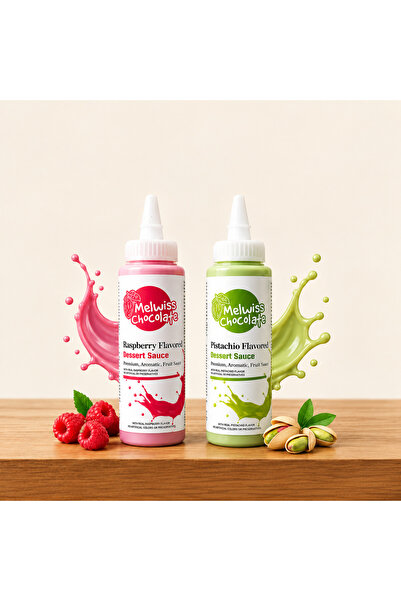 Melwiss Chocolate MELWİSS 2'LÜ ANTEP FISTIĞI -FRAMBUAZ SOS PAKETİ