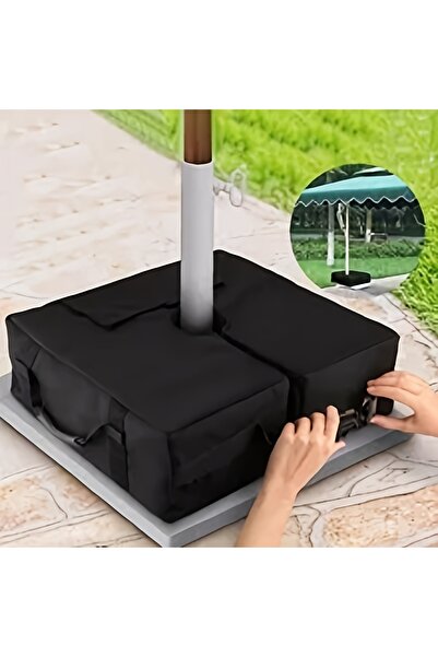 Choice black 1Pc Umbrella Base Weight Bag Weatherproof Square Parasol Sand Ba...