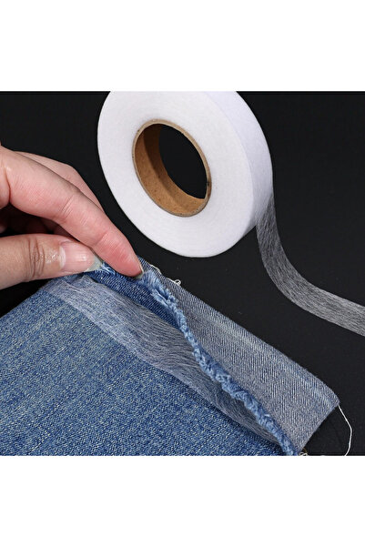 Choice5 Black W 1.2cm 64M Roll Non-woven Double-side Interlining Adhesive Fab...